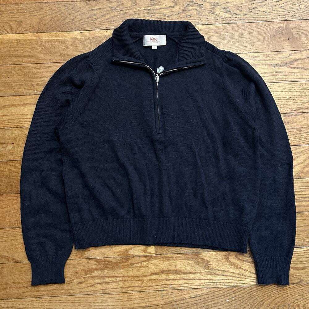 Kilte The Taylor Cashmere Blend Knit Quarter Zip Sweater 3 Large